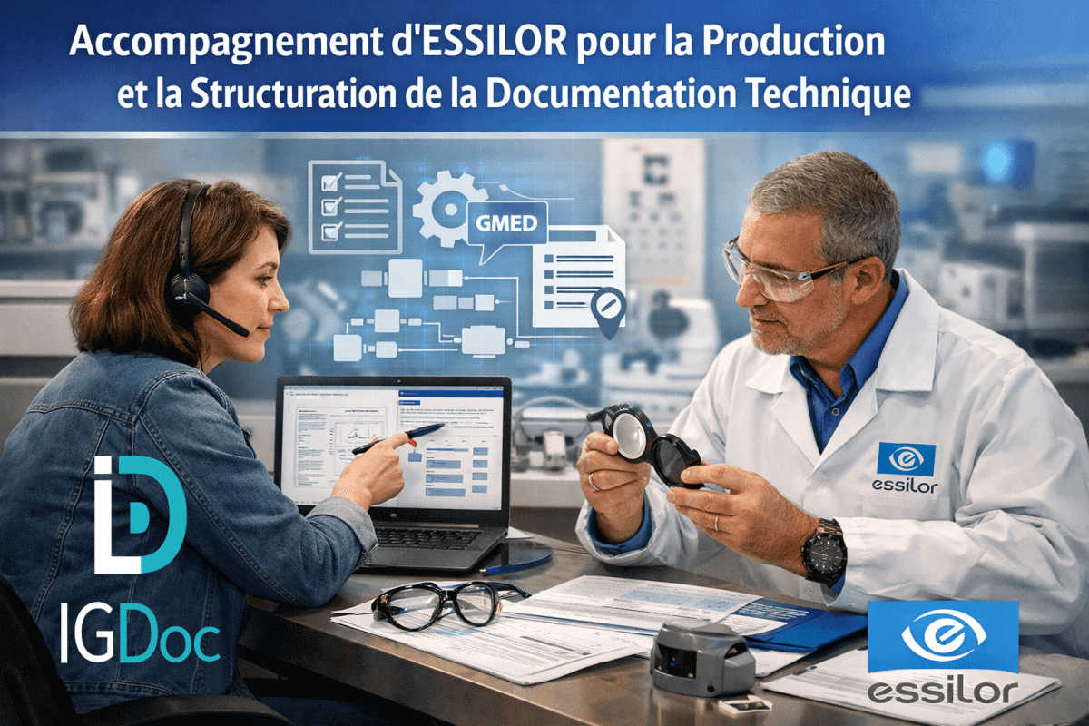 Lire la suite à propos de l’article Découvrez comment IGDoc a accompagné Essilor pour renforcer, structurer et sécuriser sa documentation technique selon les normes réglementaires.