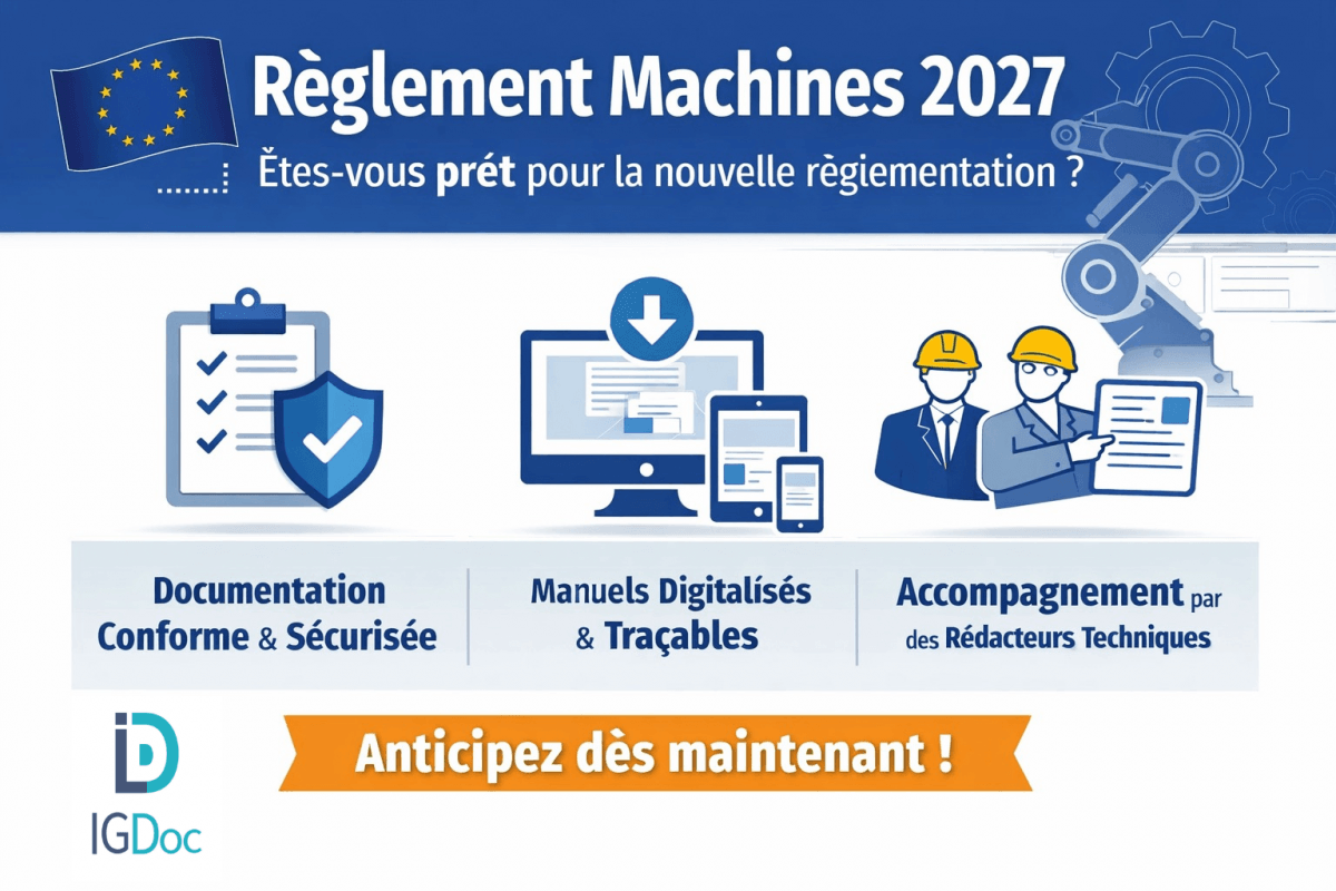 Lire la suite à propos de l’article Règlement Machines 2027 : pourquoi la documentation technique devient stratégique pour les industriels