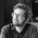 Photo d'Ulysse Ménard en noir et blanc